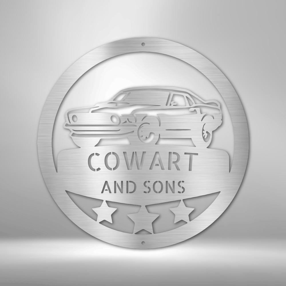 Classic Mustang Personalized - Steel Sign - Throttle Society